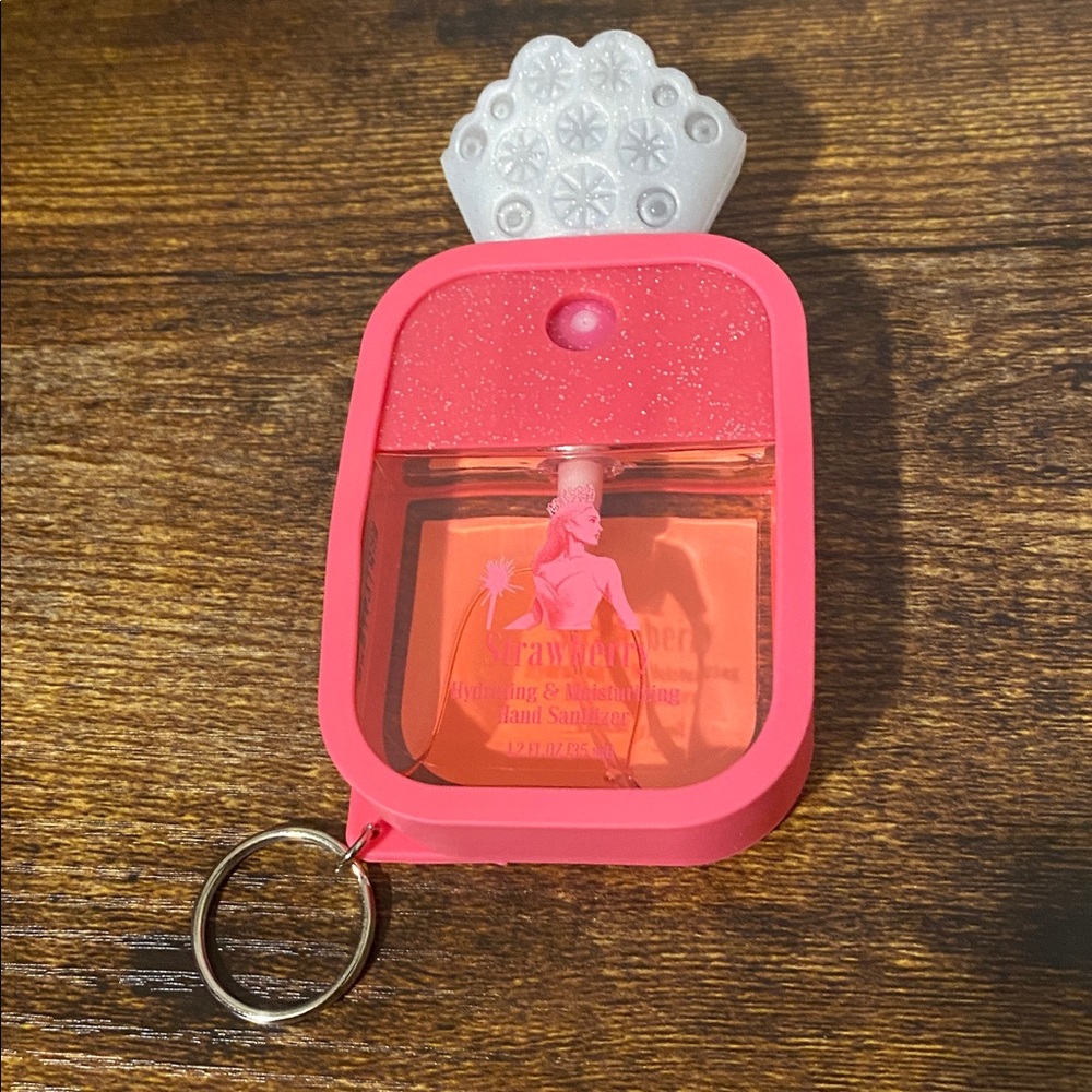Pink and White Hand Sanitizer Holder